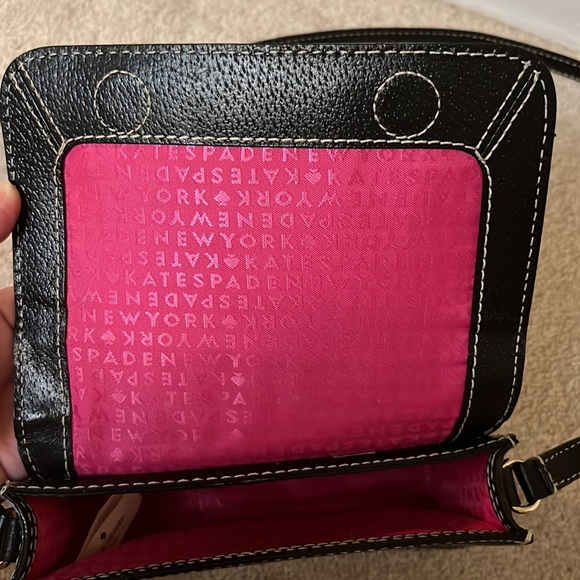 Kate Spade Black Leather handbag- 7.5 x 5 x 2 inches. - Picture 6 of 10